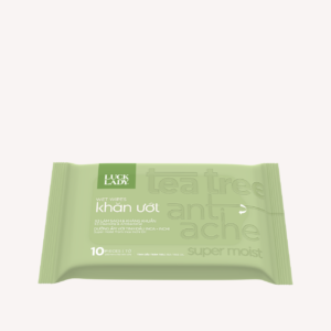 Khăn ướt vệ sinh Luck Lady 10 tờ, Tea Tree, tinh dầu tràm trà