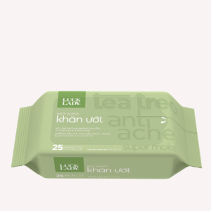 Khăn ướt vệ sinh Luck Lady 25 tờ, Tea Tree, tinh dầu tràm trà