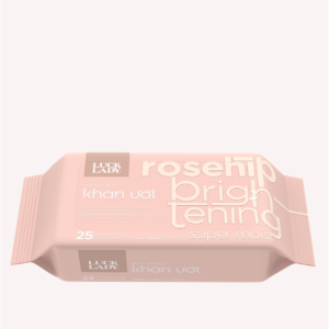 Khăn ướt vệ sinh Luck Lady 25 tờ, Rosehip, hương tự nhiên
