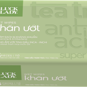Khăn ướt Luck Lady 25 tờ Tea Tree tinh dầu tràm trà