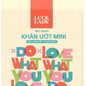 Lốc 6 gói khăn ướt mini Luck Lady 10 tờ không hương liệu