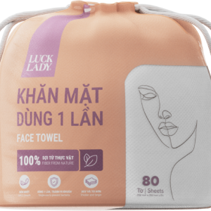 Khăn mặt dùng 1 lần 80 tờ (Túi rút tròn)